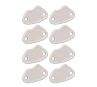 Blaihild 50pcs 16mm Double Hole Cloud Pendant Labels, White Finish