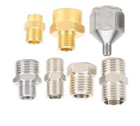 Blaihild 7pcs Professional Airbrush Adapter Kit, Brass Connector for Air Compressor and Hose, with 1/8in 1/4in BSP Male Female Threads