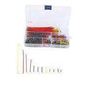 Blaihild 840Pcs Flexible Jumper Solderless Breadboard Wire Kit, Aluminum Copper Electronic Component with Right Angle Design for Circuit Board, PCB, Computer Projects