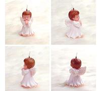 Blaihild Angel Silicone Mold Food Grade 2 Pack 7.3cm Each for Chocolate Candy Jelly Making, Heat Resistant -40 to 450F Non Stick Easy Release for DIY Baking Party Treats (Angel boy)