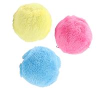 Blaihild Automatic Rolling Ball for Cats Dogs Small Medium Breeds, ABS Plush Battery Operated Movable Interactive Toy, 169g with 3 Plush Covers, Absorbs Floor Dust While You Work