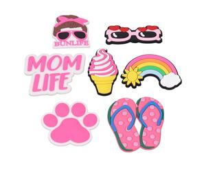 Blaihild Beach Bag Silicone Decorations 7PCS for Handbag Tote, Striking Patterns Sunglasses Ice Cream Flip Flops, Stand Out At Beach Pool Party