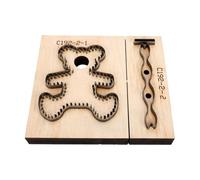 Blaihild Bear Shape Leather Punching Die, Carbon Steel Craft Cutting Mold