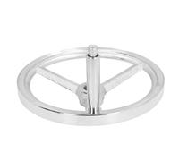 Blaihild Cast Iron Handwheel 3 Spoke Chrome Plated 250mm Outer Diameter 22mm Bore for Lathe Milling Machine, Anti Manual Feed Control for Machinists and Hobbyists