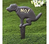 Blaihild Cast Iron No Pooping Yard Sign, Solid Black Signage, Pet Waste Management Solution, 27x20 Cm for Lawn and Garden (small)