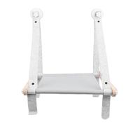 Blaihild Cat Window Perch with Suction Cups Solid Wood Frame Holds 13.22lbs Wall Mounted Cat Bed for Bird Watching Small Apartments