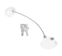Blaihild Child Safety Lock, Stainless Steel Cable Security Door Lock with High Strength Plastic Body, for Windows Refrigerator Baby Proofing (White)