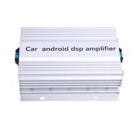 Blaihild Compact Car Amplifier 4 Channel High Level Input 4x80W Max Class AB DSP for Factory Head Unit Subwoofer Bass, 0.01 Percent THD for Studio Sound