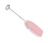 Blaihild Cordless Electric Hand Mixer Battery Powered 2 AA Operation, Portable Mini Drink Stirrer for Coffee Milk Wine, Compact One-Button Frother Wand, for Home Kitchen Cafe Hotel Use (Pink)