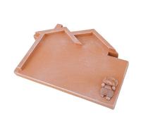 Blaihild Dog Memorial Stone House Shape Weather Resistant Resin for Garden Yard Personalized Pet Tombstone for Small Gardens Balconies Indoor Spaces