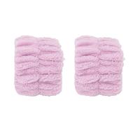 Blaihild Flannel Face Washing Wristbands 1 Pair Absorbent Wrist Sweatbands Microfiber Wrist Towel Bands for Women Girls with Super Soft Skin Friendly Material Prevent Water Spilling Down (Purple)