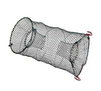 Blaihild Folding Crab Trap Foldable Lobster Shrimp Fish Cage, 3 Sizes 25cm 33cm 40cm, Nylon Steel Wire, No More Escape Mesh for Sea Fishing Enthusiasts Pier Shoreline (Diameter 25cm)