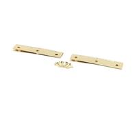 Blaihild Folding Table Hinge 50 Pack 58x19mm Iron Cabinet Hinges, Streamlined Fold Down Hinge for Sewing Machine Table Computer Desk Extension, 300 Screws Included, 90 Degree Locking for (Yellow)