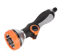 Blaihild Garden Hose Nozzle 8 Spray Patterns Thumb Pressure Control Valve for Watering Plants Car Washing Lawn, One Button On Off, Adjustable Head for Mist to Jet