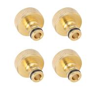 Blaihild Garden Hose Quick Connector 4Pcs G1 Female Thread Copper Leakproof Water Pipe Adapter for Sprinkler Systems Pressure Washer 100+ PSI Seal Backyard Watering Tool Free Setup