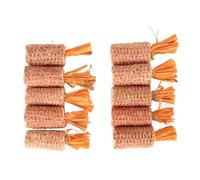 Blaihild Hamster Chewing Toy Natural Corn Cob Molar Teeth Grinding Carrot Shape for Small Pets, Edible Colored Corn Husk Safe, Prevents Overgrown Teeth Issues for Guinea Pigs Rabbits (Orange S Size)
