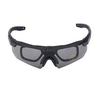Blaihild Impact Goggles UV400 Protection PC Lens Non Reflective Anti Wind Sand for Outdoor Training Motorcycle Camping, Adjustable Strap with Replaceable Myopia Insert for Skiing Hiking