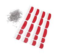 Blaihild Knit Blocking Combs Pins Set 12 Large 8 Pin 8 Small 4 Pin Knitting Blockers for Lace Shawl Blocking with 200 T Pins 2 Storage Boxes for Knitting Crochet Needlework Projects No