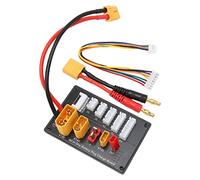 Blaihild Lipo Battery Parallel Charging Board 5 in 1 XT30 XT60 XT90 T Plug JST Multi Charger Plate for 2-6S Batteries, 14AWG Balanced Output Cable, Compatible with IMAX B6 B6AC IDST Q6 Lite