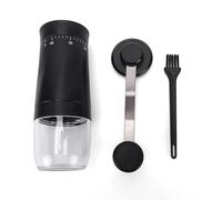 Blaihild Manual Coffee Grinder 40 Adjustable Settings 90ml Capacity Stainless Steel Hand Crank Transparent Chamber Grinds 4 to 6 Cups per Session for Camping French Press Travel Portable (Black 40
