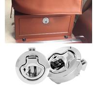 Blaihild Marine Boat Latch Zinc Alloy Security Lock 55mm Cutout 1-10mm Door Thickness, with Keys for RV Closure Living Well, Resistant for Electrical Enclosure Secure
