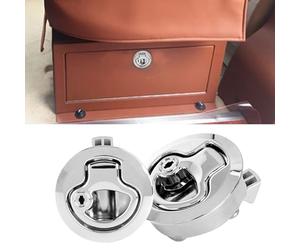 Blaihild Marine Boat Latch Zinc Alloy Security Lock 55mm Cutout 1-10mm Door Thickness, with Keys for RV Closure Living Well, Resistant for Electrical Enclosure Secure