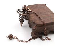 Blaihild Metal Spiritual Pendulum Divination Dowsing Pendulum for Healing Chakra Balancing with 7.0 in Chain (Bronze)