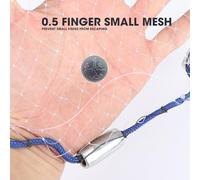 Blaihild Nylon Monofilament Fishing Net, Hand Throw Cast Net with 8m Hand and Galvanized Iron Weight, for Fishing Enthusiasts (4.8M)