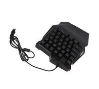 Blaihild One Handed Gaming Keyboard, RGB Backlit 35 Keys Ergonomic Mini Keyboard with Detachable Wrist Rest and Silent Keys, for PC Gamers