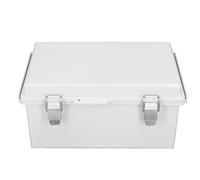 Blaihild Outdoor Junction Box IP67 190x290x140mm Gray ABS Electrical Enclosure, Easy Open Hinged Lid Stainless Steel Latch, 244x144mm Mounting Plate for Solar Project CCTV