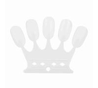 Blaihild Pack of 50 Nail Art Display Tips Plastic Manicure Practice Nails 1.2x2.2cm for Salon Color Showing, Smooth Gel Polish Coating No Streaking for Nail Techs and DIY (White)