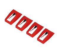 Blaihild Phonograph Stylus Needle Replacement, 4 Pack Conical Ceramic for | ABS Plastic and Aluminum Arm, Easy No-tool Installation, Compatible with Crosley ION Victrola Jenson TechPlay