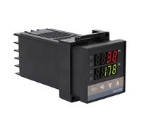 Blaihild PID Temperature Controller Kit with 40A SSR K Thermocouple, REX-C100 Digital LED Thermostat 0-1300℃, 0.5% FS Accuracy 0.5s Sampling, for Injection Oven Incubator