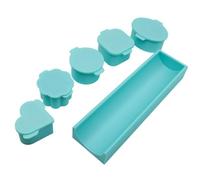 Blaihild Plunger Cookie Cutter Set 5 Shapes with Tray (Mint Green)