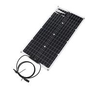 Blaihild Portable Solar Panel 50W 18V Monocrystalline, 20% High Conversion Efficiency IP65 Panel for Flashlight, 3.2A Max Current for Camping Off Grid Power Supply, Recharge