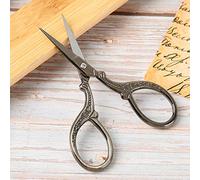 Blaihild Retro Scissors Stainless Steel 4.7 Inch for Cross Stitch Sewing Needlework, Rust Resistant Blade, Handy Compact Size for Embroidery Thread Trimming Fabric Cutting (Bronze)