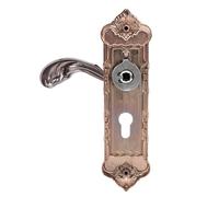Blaihild Retro Vintage Interior Door Lock Lever Set Manganese Steel 8.3x2.2in Panel, Non Slip Handle with Rubber Cushion No Sagging No Loosening, for Bedroom Bathroom Home Office