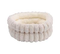 Blaihild Round Pet Bed 40cm Soft Faux Rabbit Fur with Non Slip Bottom for Small Dogs Cats - Cozy Naps Cushion for Apartments RVs Daily Use