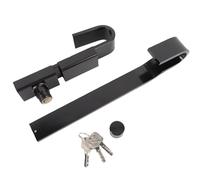 Blaihild Shipping Container Lock Adjustable 9 to 18 Inch Heavy Duty Trailer Box Security Lock with 3 Keys and Dust Cover, Black Powder Coated, No More Cut Padlock At the Job Site Gang Box