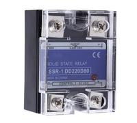 Blaihild Single Phase Solid State Relay 3-32VDC Input 5-220VDC Load Compact SSR for Industrial Automation, 20ms Response, Noise Free Switching for HVAC Control System (80A)