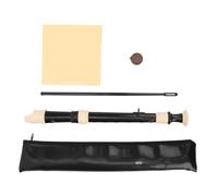 Blaihild Soprano Recorder 8 Hole ABS Resin Material, Precise Intonation Smooth Clear Sound, Removable 3-Part Easy Clean, with Case Cleaning Rod for Beginners Home Practice (Black)
