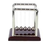Blaihild Square Newton‘s Cradle Large Size 5 Pendulum Balls Physics Toy for Home Office Desk Silent Fidget Toy for Adults Anxiety Relief, Kinetic Desk Sculpture STEM Gift (Small square billiard ball)