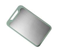 Blaihild Stainless Steel Cutting Board, 304 Double Sided Kitchen Chopping | Non-slip Silicone Edge, Easy Clean, 13.8 X 8.7 Inch, Heavy Duty, Space Saving, Durable Plastic Base, Anti Rust