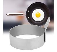 Blaihild Stainless Steel Egg Rings 3.54 Inch Diameter 2.4cm Depth for Breakfast Sandwiches Non Stick Heat Resistant to 500°F for English Muffin Size Eggs Family Breakfasts Camping (L)