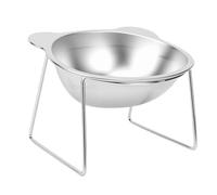 Blaihild Stainless Steel Raised Cat Bowl 20oz Capacity with Non Slip Base Slanted Design for Easy Access for Cats Small Dogs At Home, RV Life, Small Apartments
