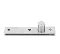 Blaihild Stainless Steel Rotating Door Hinge Set 360 Degree Pivot Hinge Kit 2pcs, 95x19mm Top Bottom Countersunk Holes, 360° Rotation for Revolving Doors in Office Shop Entrance (Eccentric Shaft)
