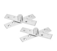 Blaihild Stainless Steel Rotating Door Hinge Set 360 Degree Pivot Hinge Kit 2pcs, 95x19mm Top Bottom Countersunk Holes, 360° Rotation for Revolving Doors in Office Shop Entrance (Central axis)
