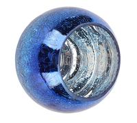 Blaihild Tea Light Holder, Electroplated Gradient Ice Crack Glass Candle Holder with Decorative Handcrafted Textures, for Wedding Party Bedroom Living Room Table Decor (Gradient Blue)