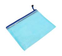 Blaihild Zip File Storage Bags 12 Pcs Multicolor Set 24x17.5cm A5 Size for Office Document Pen Storage, Smooth Zipper Mesh File Folders Lightweight 90g for Home School (Blue)