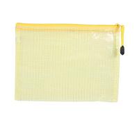 Blaihild Zip File Storage Bags 12 Pcs Multicolor Set 24x17.5cm A5 Size for Office Document Pen Storage, Smooth Zipper Mesh File Folders Lightweight 90g for Home School (Yellow)